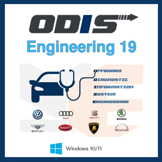ODIS Engineering 19 VAG diagnostic software for ECU programming, coding, parameterization and firmware flashing with Windows 10 and Windows 11 support
