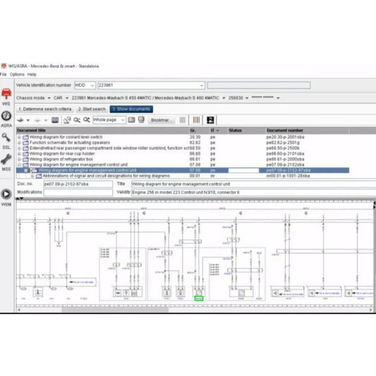 WIS ASRA Standalone 07.2021 Mercedes-Benz electrical wiring diagrams for diagnostics, troubleshooting and workshop repairs
